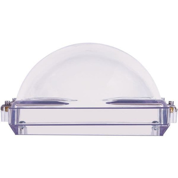 Audible and Strobe Guard, Polycarbonate, Flush Mount, 6 1/2 in W x 8 1/2 in H x 4 in D, Clear