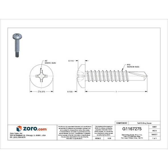 Manufacturer Varies SDRL PAN PH SS410,#10-16,1 L,PK100 U31870.019.0100 Manufacturer Varies SDRL PAN PH SS410,#10-16,1 L,PK100 U31870.019.0100