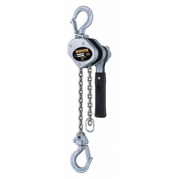 Lever Chain Hoist, 1,000 lb Load Capacity, 5 ft Hoist Lift, 1 in Hook Opening