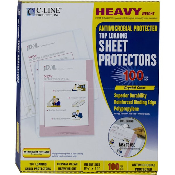 C-Line Products Sheet Protector,8 1/2" W,11" H,PK100 62033 C-Line Products Sheet Protector,8 1/2" W,11" H,PK100 62033