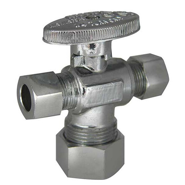 Kissler 1/4-Turn Stop,3-Way,5/8 Inx3/8 In 88-9315