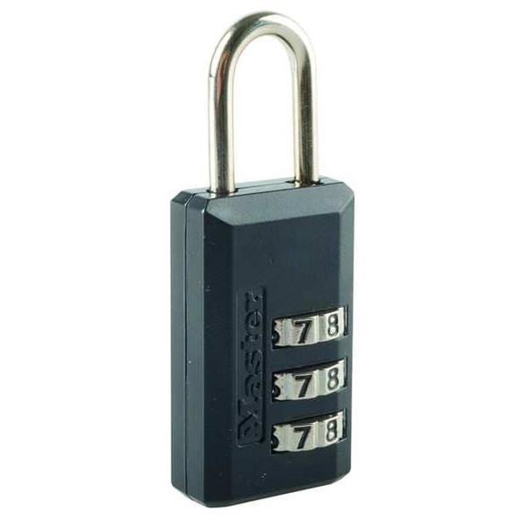 Master Lock Luggage/Briefcase Padlock,Brass,Side,PK2 646T
