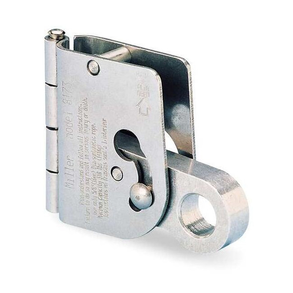 Rope Grab, Stainless Steel, 310 lb., Silver, For Rope Size: 5/8 in