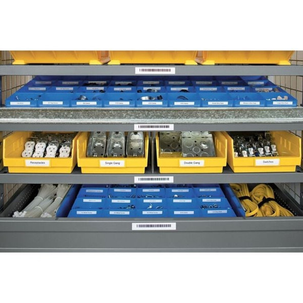 Dymo Label Tape Cartridge, Black-Metallic Silver, Labels-Roll: Continuous 18487