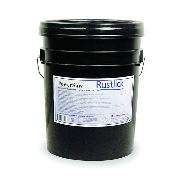Rustlick Cutting Fluid, Powersaw, Synthetic, 5 gal, Pail, Dark Blue 76205