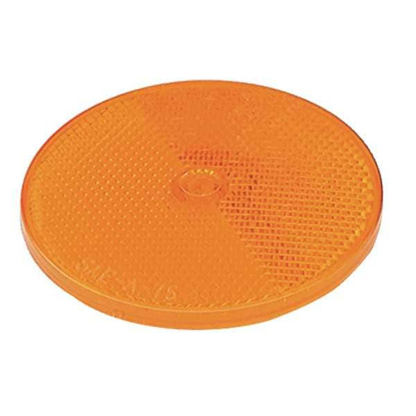 Grote Reflector, Screw-On, Yellow, Dia 2 1/2 In 40093