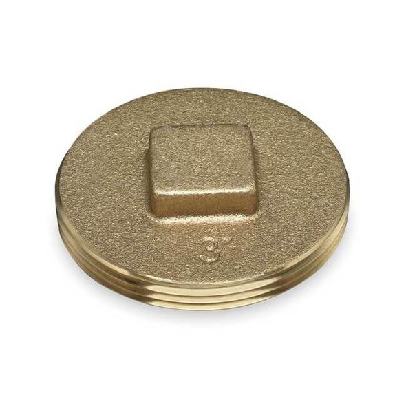 Oatey Plug, Brass, Threaded 3 in 42372
