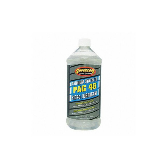 Supercool A/C Compressor PAG Lubricant, 32 oz, Bottle, Yellow P46-32