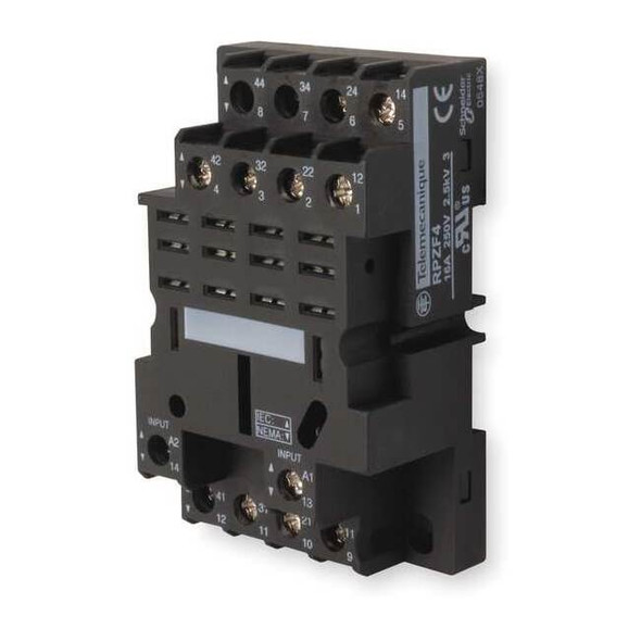 Schneider Electric Rlay Scket,Fingr Safe/Elvator,Square,16A RPZF4