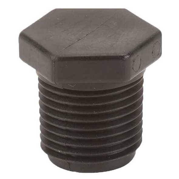 Banjo Plug, Polypropylene, 1/2", Schedule 80, 300 psi Max Pressure PLUG050
