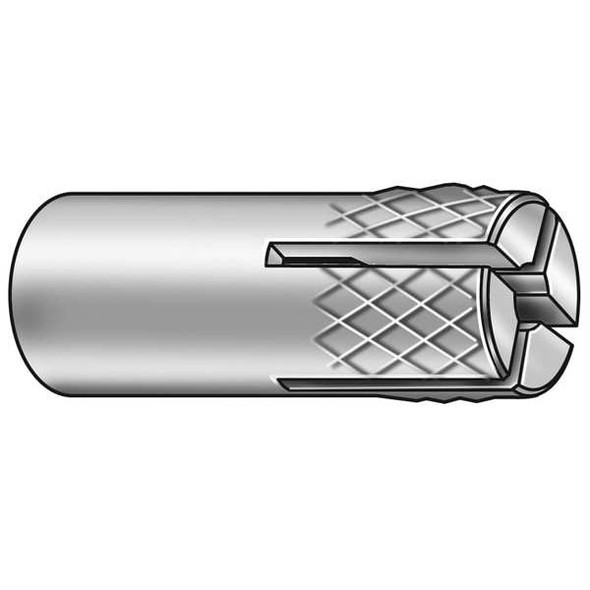 Multi-Set II Flush Embedment Anchor, 3/4" Dia, 2" L, 18-8 Stainless Steel Plain, 50 PK