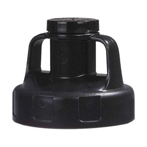 Oil Safe Utility Lid,w/2 In Outlet,HDPE,Black 100201