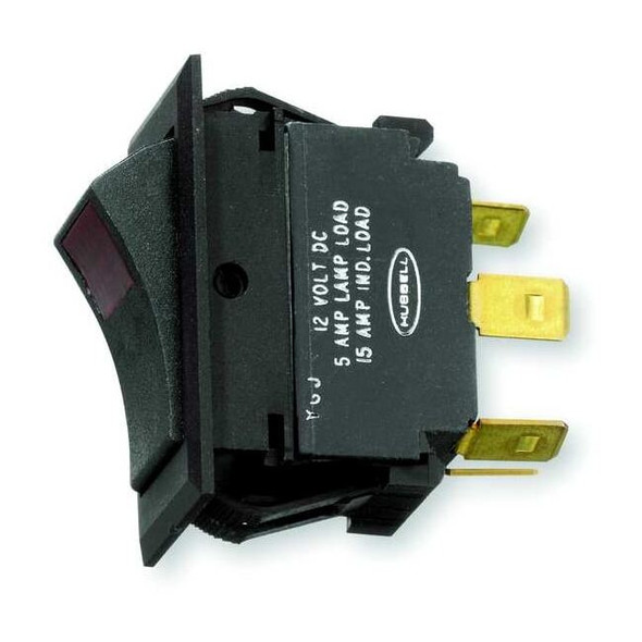 Hubbell Wiring Device-Kellems Lighted Rocker Switch,SPDT,5 Connections MR123LRSP