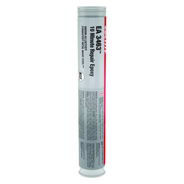 Loctite Putty, Metal Repair, 4 oz Stick, EA 3463, 10 Minute Repair Epoxy 209681