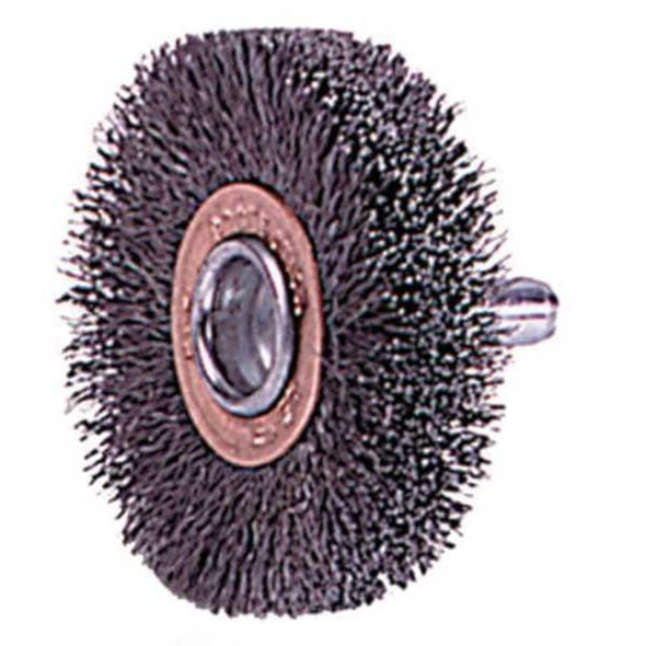 Weiler Crimped Wire Wheel Wire Brush, Stem, 2" 90117