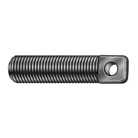 Stationary Spring Anchor, #8-32, 7/8 in L, Carbon Steel Black Oxide