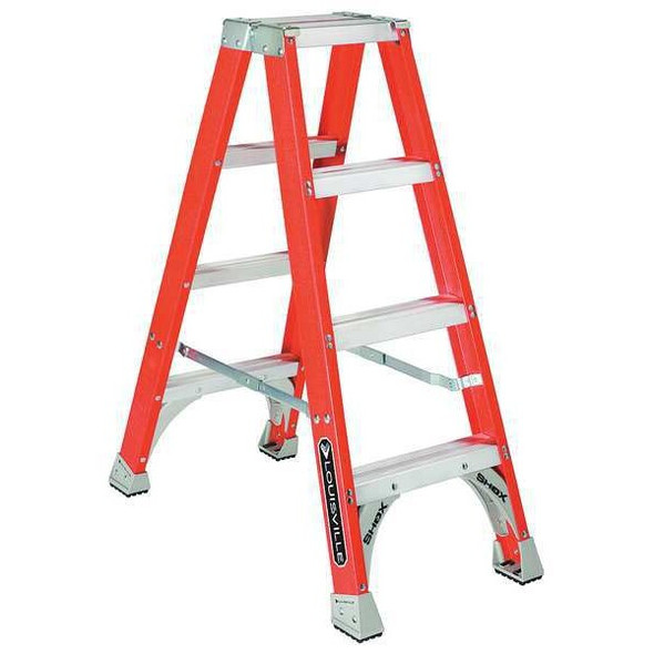Louisville Twin Stepladder,Fiberglass,IA,4ft,FM1500 FM1504