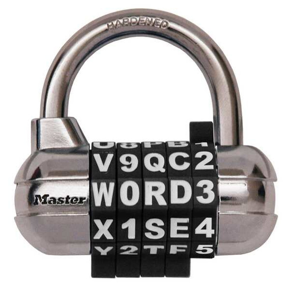Master Lock Luggage/Briefcase Padlock,Steel,Center 1534DBLK