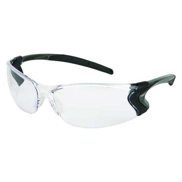 BD1, Safety Glasses, MAX6 Anti-Fog, Nylon Lens, Gun Metal Frame, Frameless