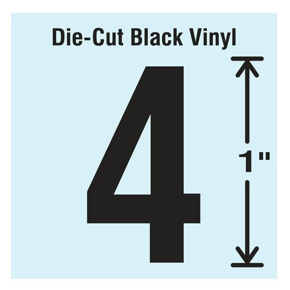 Stranco NumberLabel,Vinyl,1inH,5/8inW,PK10 DBV-1-4-10