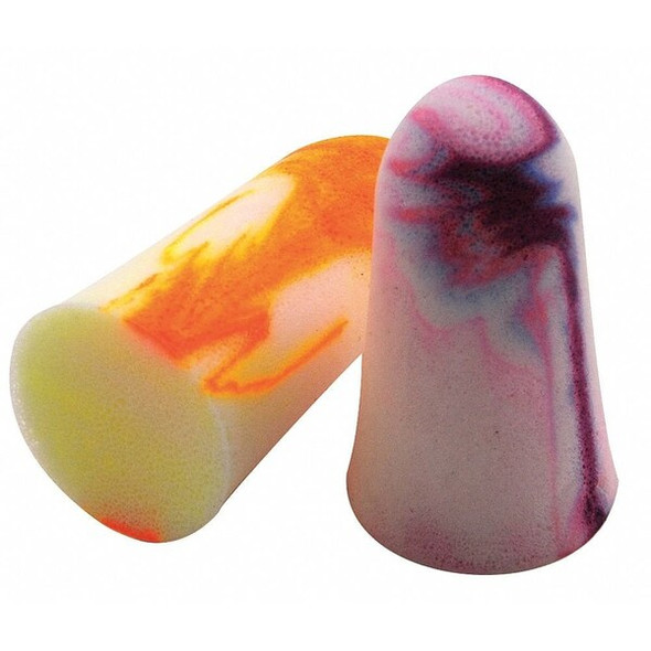 SparkPlugs(R) Disposable Foam Ear Plugs, Bullet Shape, 33 dB, Multicolor, 200 PK
