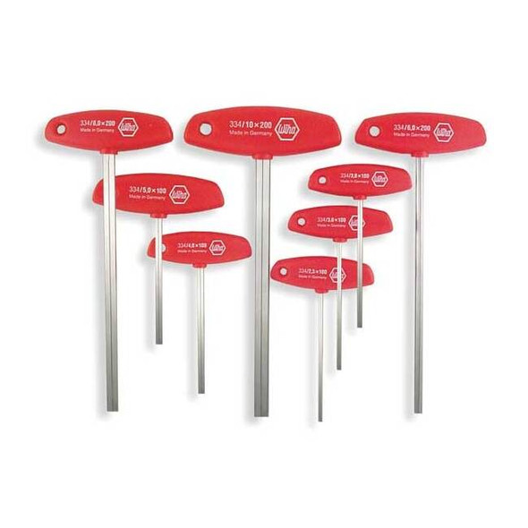 Wiha 8 Piece Metric T-Shape Hex Key Set, 33493 33493