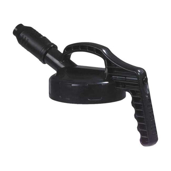 Oil Safe Stumpy Spout Lid,w/1 In Outlet,Black 100501