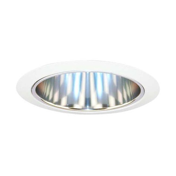 Juno Lighting Recessed Down Light Trim, 6 in, Wht/Slv, Open, Srs27 27 CWH