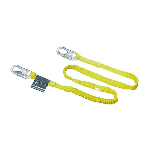 Manyard(TM) Shock Absorbing Lanyard, 6 ft. Length, Snap Hook, Steel, 1 Leg(s)