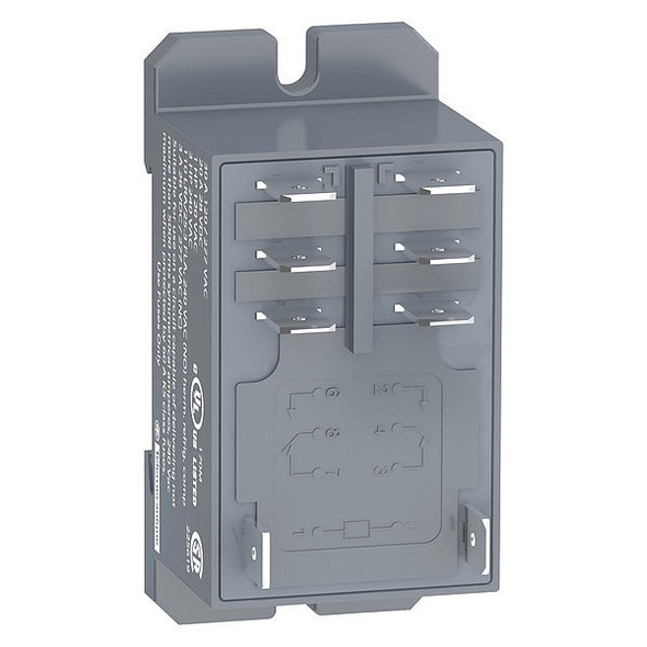 DIN Rail & Top Flange, Enclosed Power Relay, Square, 30 A, 8, Tab
