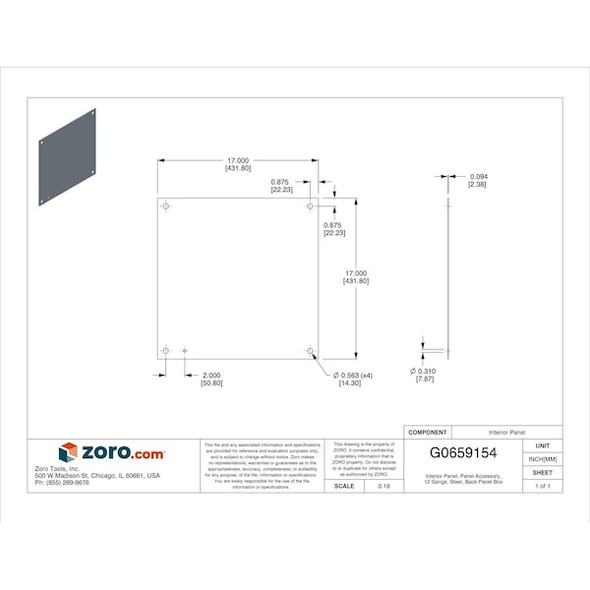 Wiegmann Enclosure Inner Panel NP2020 Wiegmann Enclosure Inner Panel NP2020