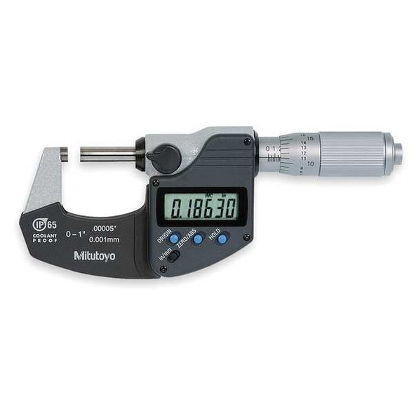 Mitutoyo Digital Micrometer,0-1 In,Waterproof 293-348-30