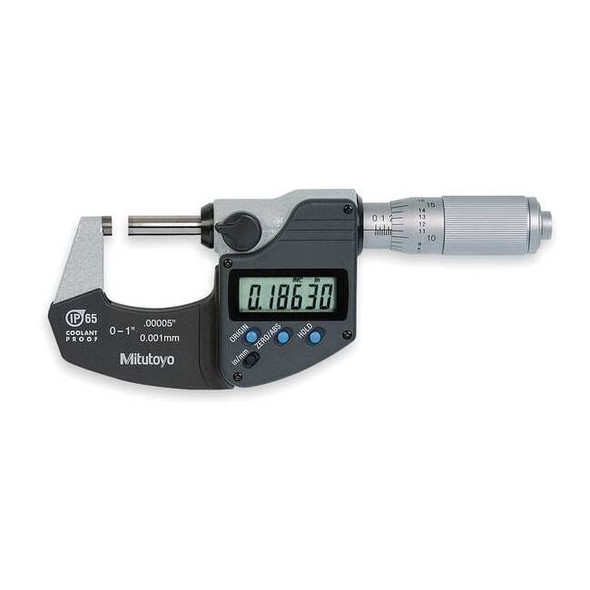 Mitutoyo Digital Micrometer,0 to 1",Waterproof 293-348-30