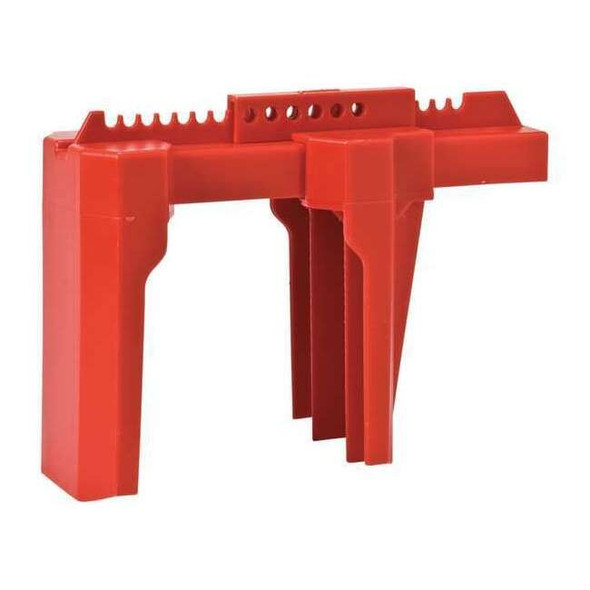 Brady Ball Valve Lockout,Red,2 to 8 In. BS08A-RD