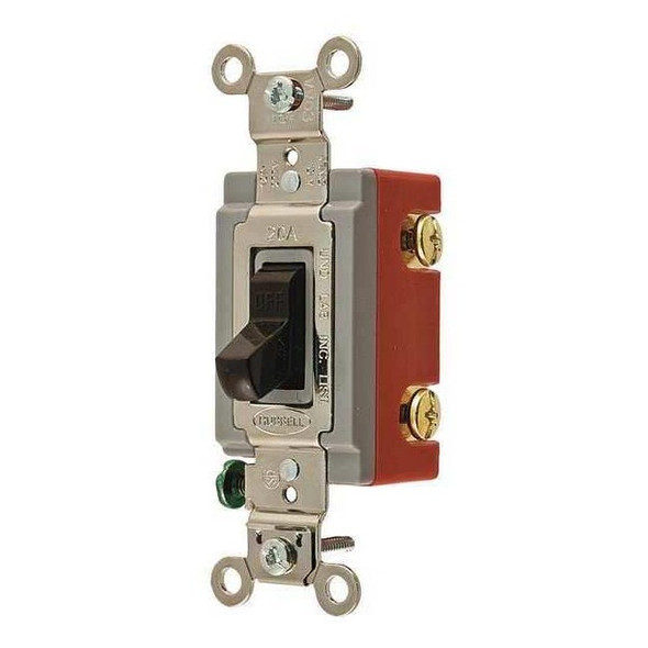 Wall Swtch, 1-Pole, 120/277V, 20A, Brn, Toggl