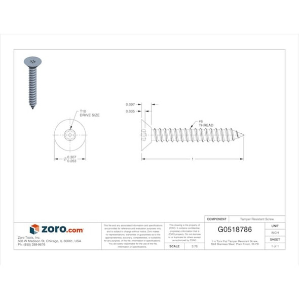 Tamper-Pruf Screws 91780