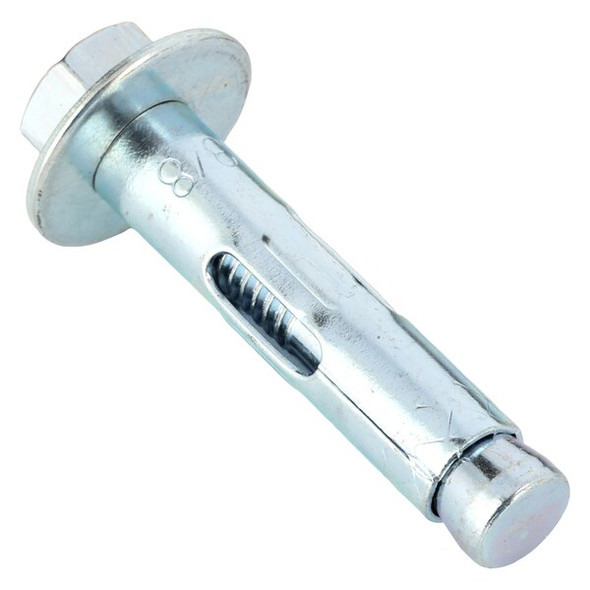 Dynabolt Sleeve Anchor, 3/8" Dia., 1-7/8" L, Carbon Steel Zinc Plated, 50 PK