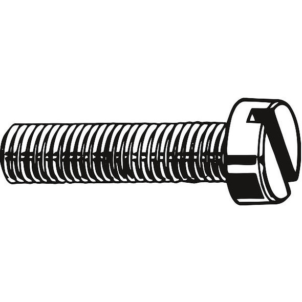 #8-32 x 5/8 in Slotted Pan Machine Screw, Zinc Plated Steel, 100 PK