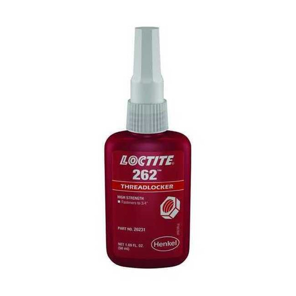 Threadlocker, LOCTITE 262, Red, High Strength, Liquid, 250 mL Bottle