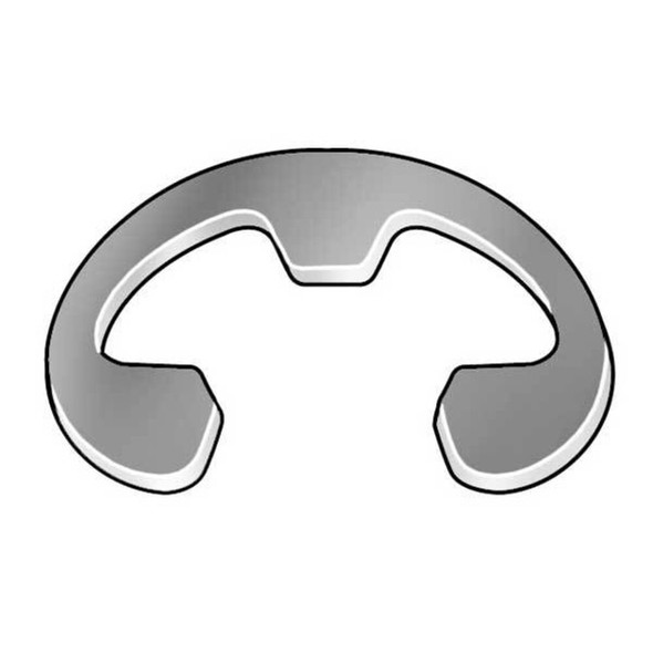 Rotor Clip External-E E-Clip, Steel, Black Phosphate Finish, 100 PK BE-37ST PA