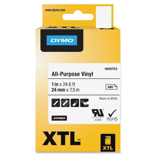 Dymo Cartridge Label,23 ft. L,1" W 1868753