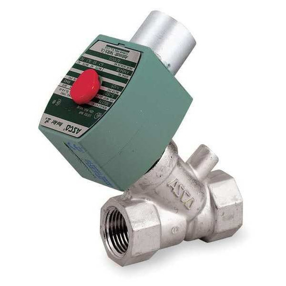 Solenoid Valve, 2-Way, 2-Position, Normally Closed, 3/8 in Pipe Size, 120V AC, High Flow, Brass