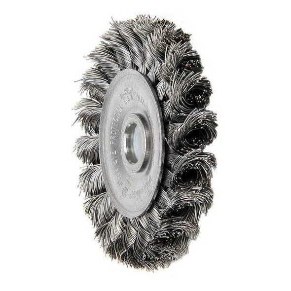 Weiler Twist Wire Wheel Wire Brush, Arbor, 3" 94101