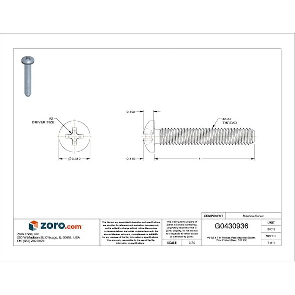 Manufacturer Varies MS,#8-32,PH,ZP,1"L,PK100 U24522.016.0100 Manufacturer Varies MS,#8-32,PH,ZP,1"L,PK100 U24522.016.0100