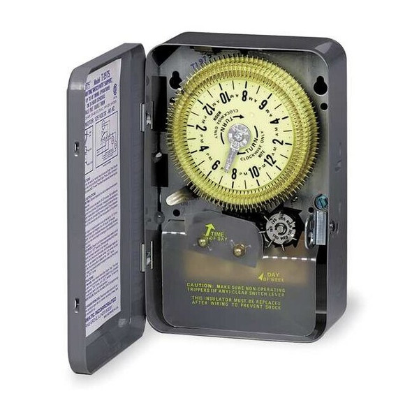 Intermatic Electromechanical Timer,24 hr,SPDT,Metal T1905
