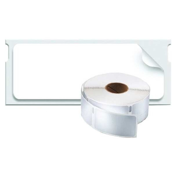 Printer Label, 3/4 in Label W, 2 in Label H, 500 Labels per Roll, Black on White