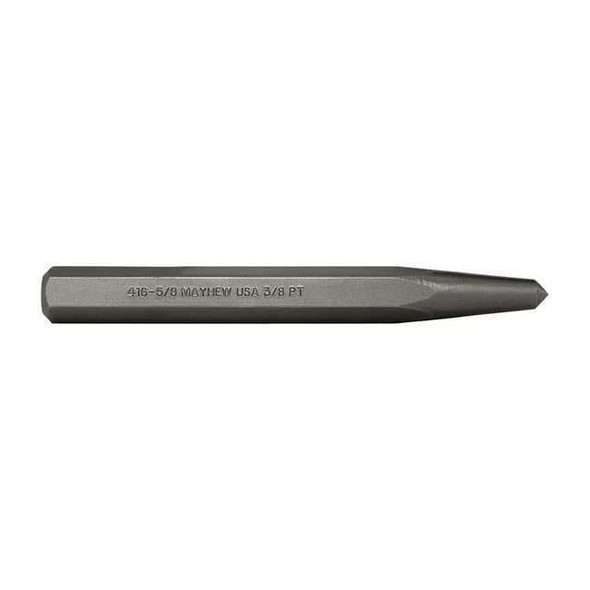 Mayhew Select Center Punch,6-1/4 in L,Steel,Shot Blast 74004