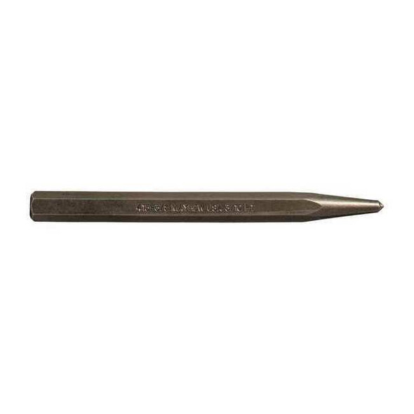 Mayhew Select Center Punch,5 in. L,Steel,Shot Blast 74002