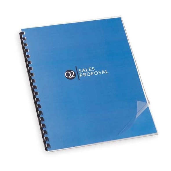Gbc Binding Covers, Plastic, Clear, PK100 2000041