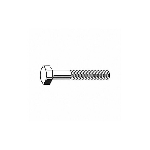 Grade 8, 7/16"-20 Hex Head Cap Screw, Zinc Yellow Steel, 4 in L, 10 PK